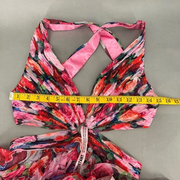 $598 Mac Duggal Floral Long Gown Womens 2 Romantic Boho Whimsical Fairycore - Picture 9 of 15